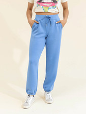 Spanx Womens Cornflower Blue Air Essential Drawstring Joggers Sweatpants Small
