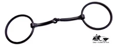O-Ring Snaffle Economy Breaking Bit 5-1/4" x 3/8" Mouth Black Steel New Eddy's