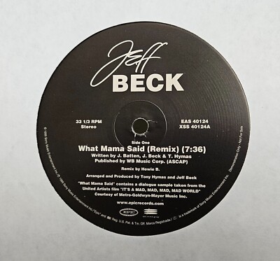 Jeff Beck    What Mama Said (Remix) Epic 12'' Single  1999