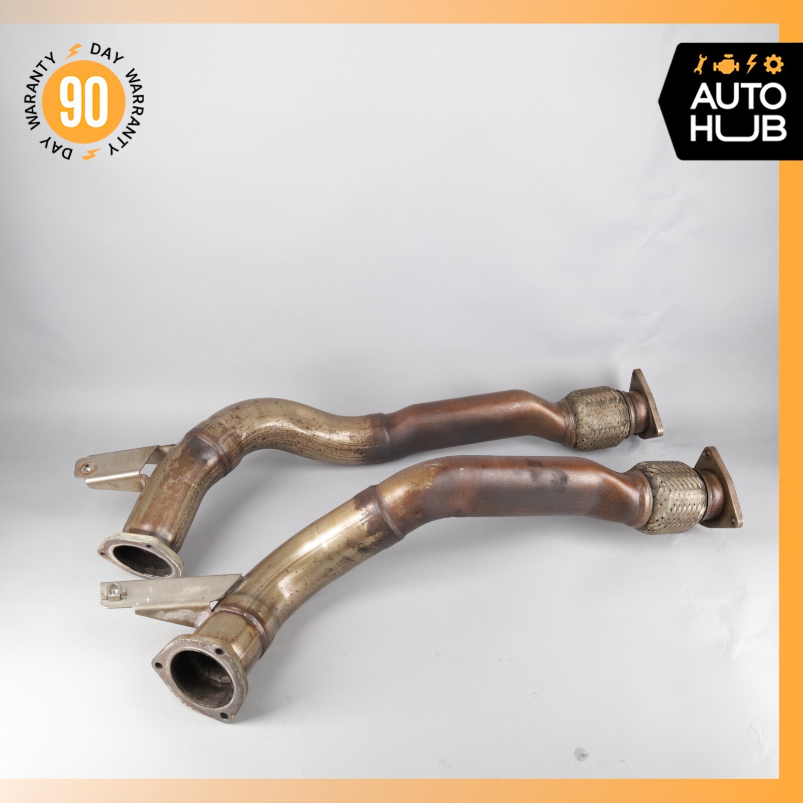 Bentley Continental GT 6.0L Exhaust Downpipe Left & Right Side Set OEM 96k