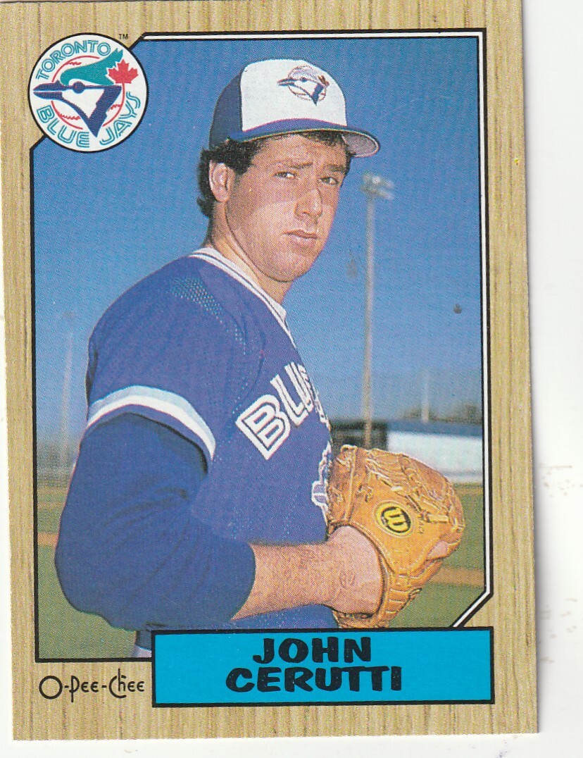 FREE SHIPPING-MINT-1987 O-Pee-Chee John Cerutti #282 PLUS BLUE JAYS BONUS CARDS