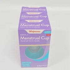 3 Pack of Walgreens Model 2 Menstrual Cups Age 30+ Compare to Diva Cup Sealed
