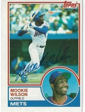 Mookie Wilson Signed Autographed Card - MLB NY Mets 1986 WS Champion - w/COA
