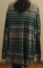 Laura Scott Size 3X Ladies Long Sleeve V-Neck - BRAND NEW W TAGS - 100% Cotton