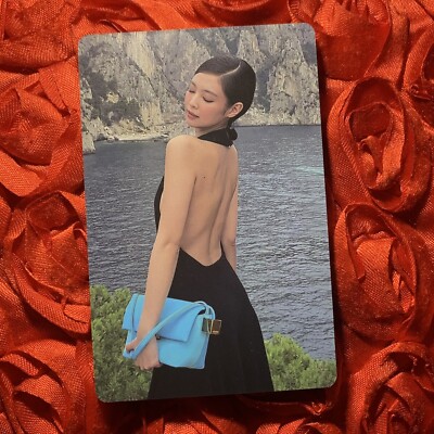 JENNIE BLACKPINK Our Area KPOP Girl Photo Goddess Card Pop Blue