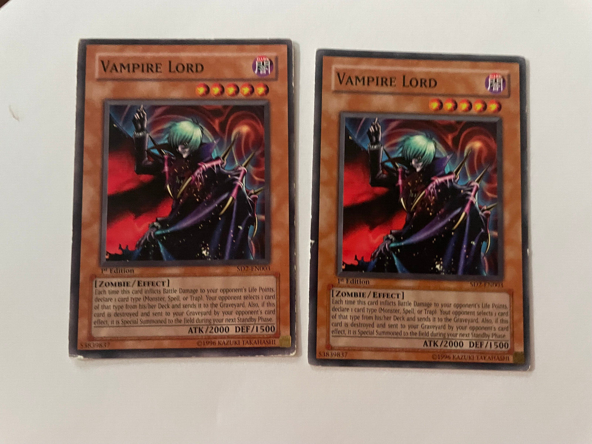 Vampire Lord - SD2-EN003 - Common - 1st Edition - HP - Yugioh! X2 Vampire Lord - SD2-EN003 - Common - 1st Edition - HP - Yugioh! X2