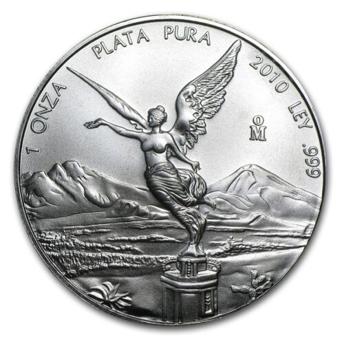 Dea della vittoria della libertà 2010 moneta d'argento 1 oz 999 argento Messico - Foto 1 di 8