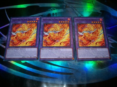 3x Fighting Flame Dragon 1st Edition Rare MZMI-EN003 Yu-Gi-Oh!