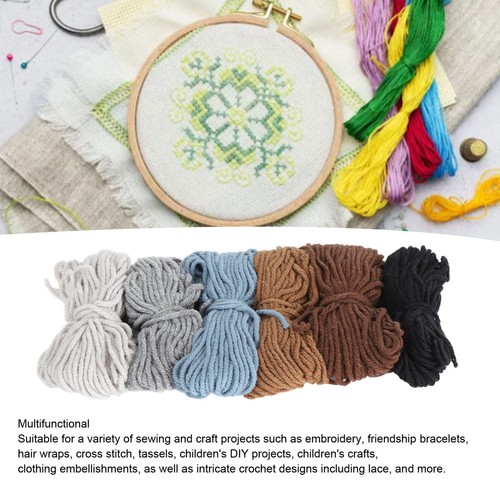 6PCS Embroidery Thread 4 Strands 10m Length Cross Stitch Embroidery Thread ♢ - Picture 5 of 27