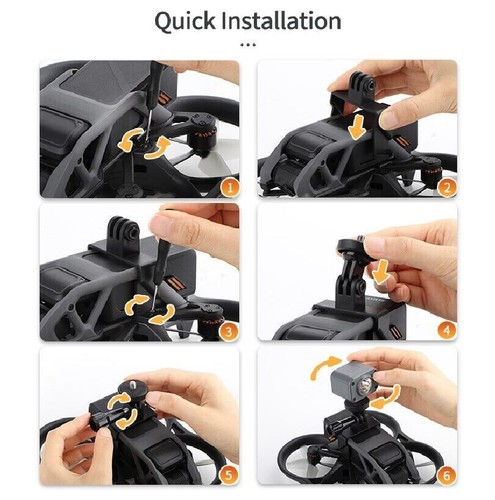 Avata Mounting Bracket for GoPro / Insta360 / Osmo Action 5 4 3 2 1 / SJCAM - Picture 9 of 9