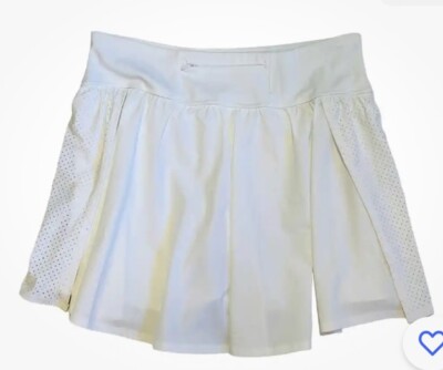 NEW $72 Spanx Get Moving Skort Women's Small White Tennis Skort Skirt  Pocket W5