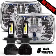 Pair For Ford F-150 F-250 F-350 Super Duty 7X6'' LED Headlights Hi/Lo Beam Lamp
