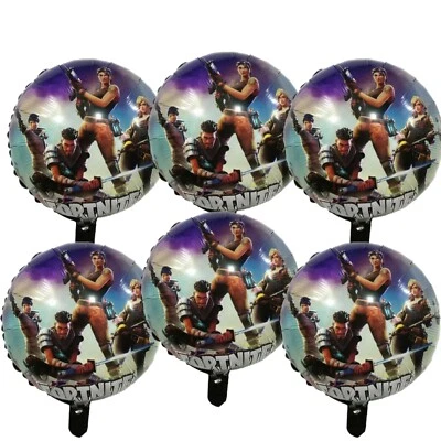 LS FORTNITE gaming FOIL BALLOONS Birthday Party 6 piece set USA SELLER Loot Llama