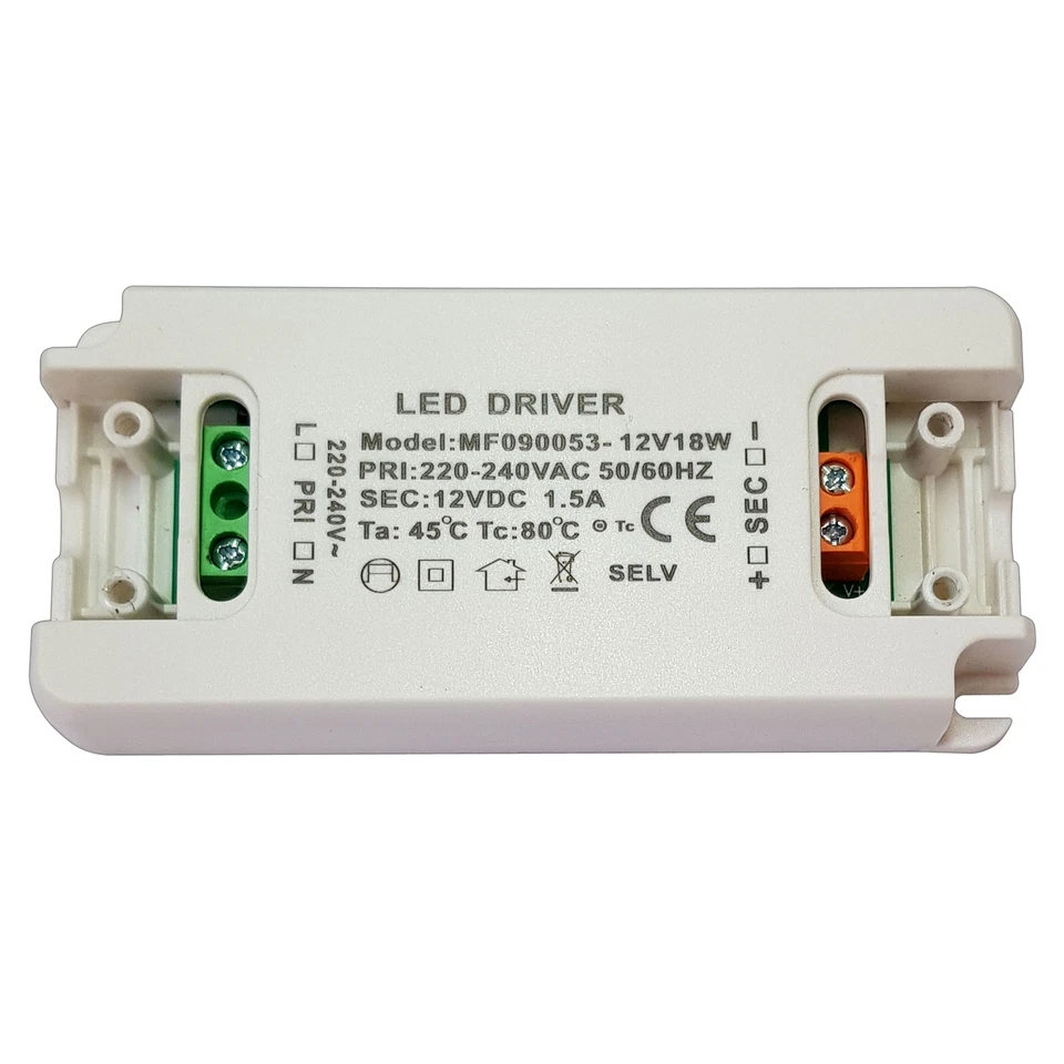 LED Trafo 18 Watt 12V DC Transformator Netzteil driver 12 Volt 18W elektronisch - Bild 4 von 4