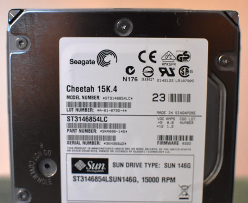 Sun Micro 146GB U320 SCSI 15K RPM 390-0205-02 Seagate ST3146854LC 4-month war. - Picture 2 of 5