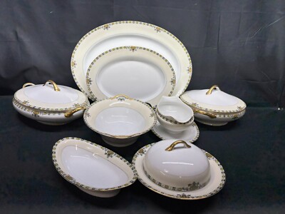 Noritake ''ANACONDA'' Japan ~ 12 Piece Serving Set: Platters, Bowls, Gravy +++