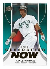 2009 UD GENERATION NOW GOLD HANLEY RAMIREZ #GN22 UPPER DECK BASEBALL INSERT /99