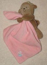 Child of Mine Plush Monkey Pink Security Blanket Sweet Cupcake Baby Rattle