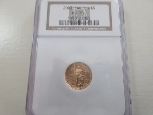 2003 , Eagle G5$  , MS 70 , NGC  Five Dollar Gold Eagle
