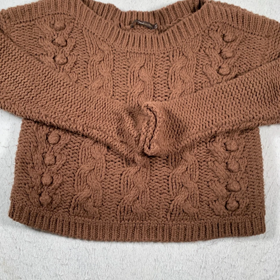 Suéter Azel Hazel Medio Marrón Tejido Manga Larga Acrílico Foto 3 de 4