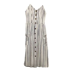 𝅺angashion Striped Strap Dress Large