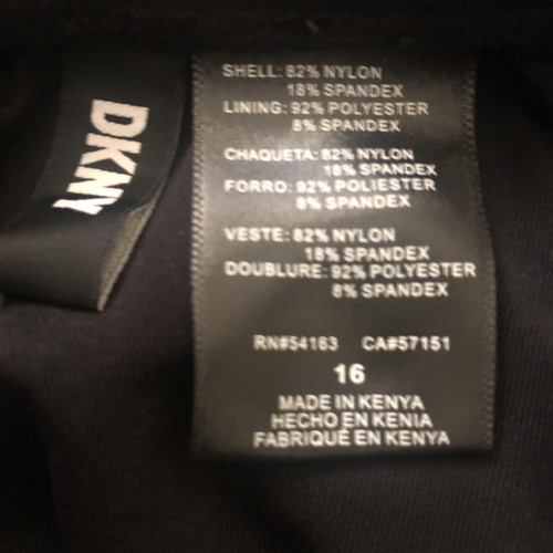 DKNY One Piece Swimsuit Black Size 16 Peekaboo Twist Detail Low-Back Logo NWT - Picture 9 of 9