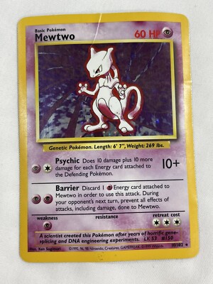 mewtwo pokemon card 10/102 : r/pokemoncards Discard 1 Psychic Energy card in order to prevent all effects of attacks Pokemon Card Mewtwo 10/102 Rare