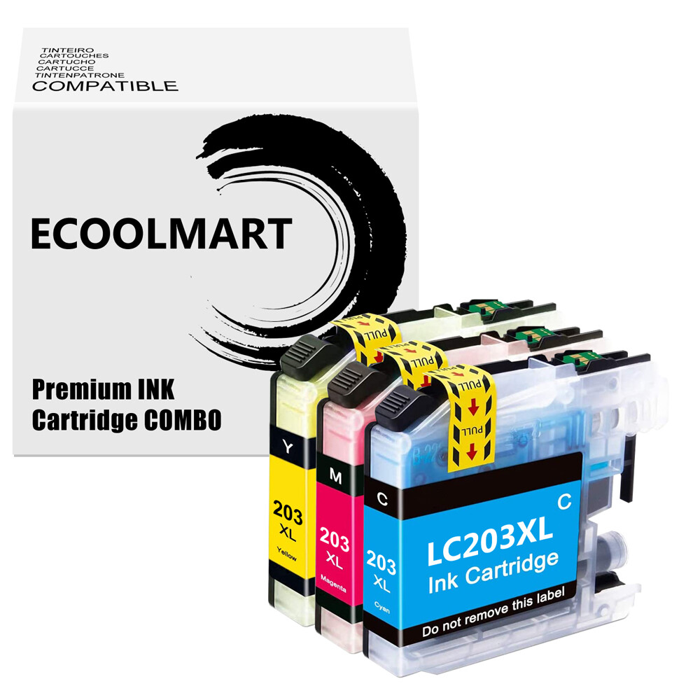 3PK CMY Ink Cartridge fits Brother LC203 LC201 MFC-J480DW MFC-J4620DW J5520DW