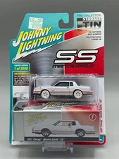 JOHNNY WHITE LIGHTNING 1987 CHEVY MONTE CARLO SS PRO COLLECTOR STORAGE TIN 🫨💯