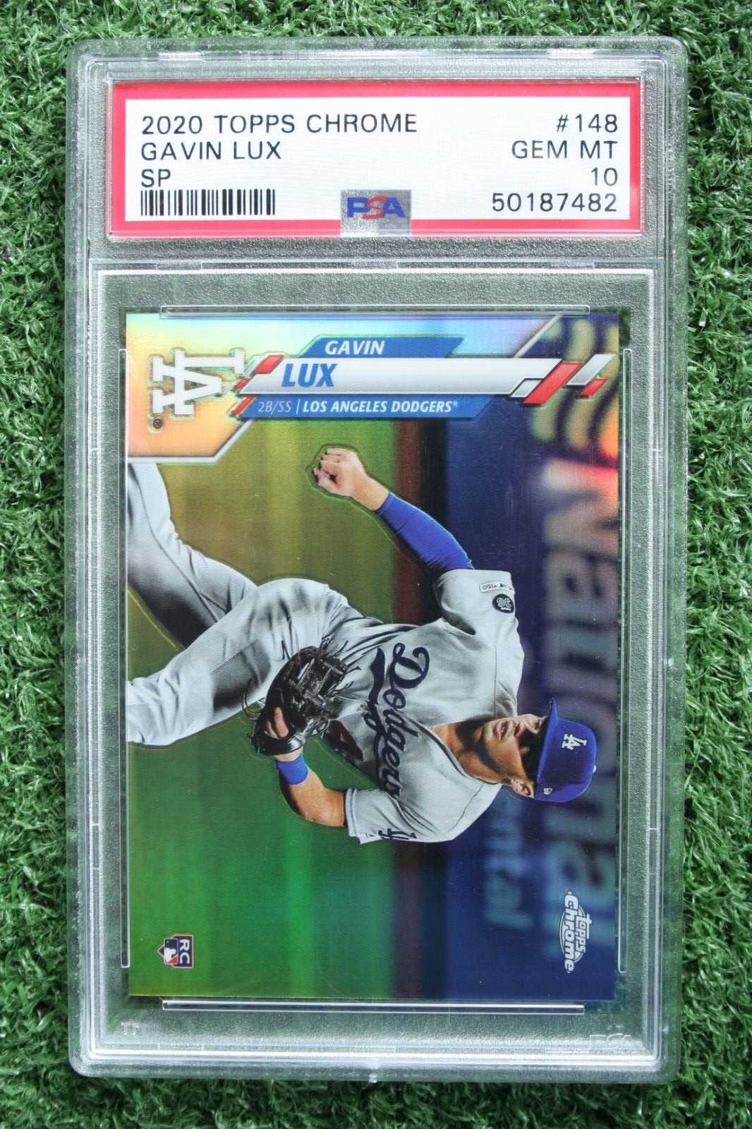 Gavin Lux 2020 Topps Chrome #148 Image Variation SP Rookie RC PSA 10 Gem Mint