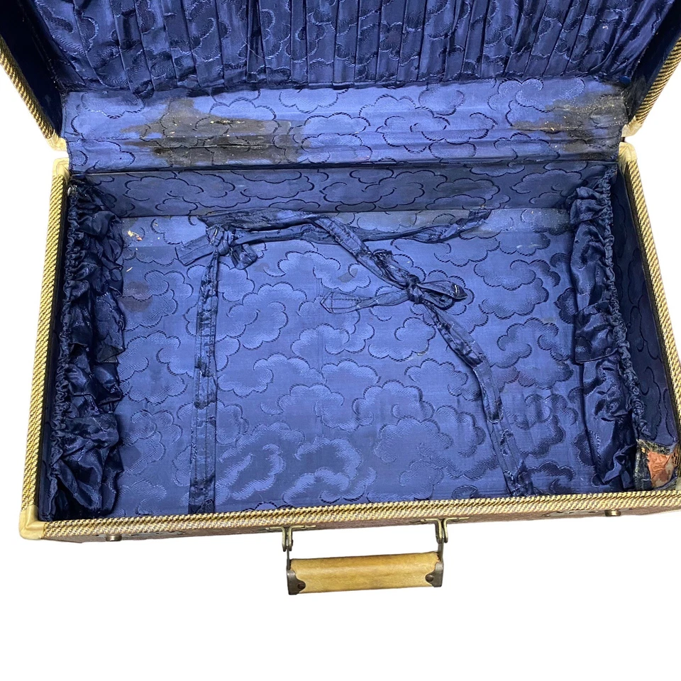 Maleta Wheary Vintage Tweed con asa transparente y forro morado Foto 4 de 4