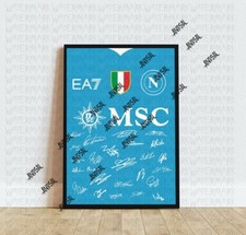 Napoli 2025 Scudetto firme artwork idea regalo Poster Appassionati SERIE A Conte