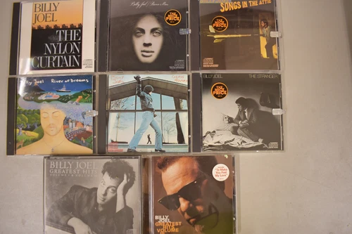 Lot Of 8 Billy Joel Music CDs,  piano man, songs in the attic, nylon curtain, st