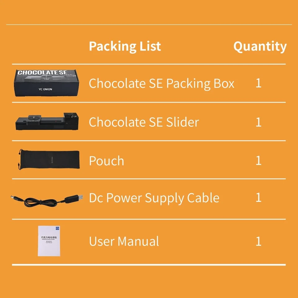 YC Onion Chocolate SE motorisierte Kamera Schieberegler 10,5 Zoll Zeitraffer Videoaufnahmen - Bild 2 von 4