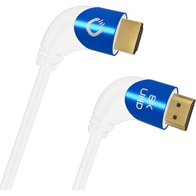 Oehlbach Shape Magic 90 UHD - 8K Ultra High Speed 2.1 HDMI-Kabel weiß - 3m