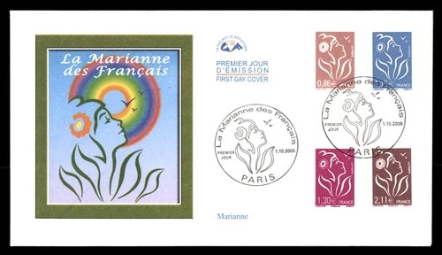 Mayfairstamps France FDC 2006 Marianne and Flower Design First Day Cover aaw_932