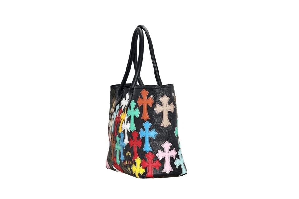 Bolso de Mano Corazones Cromados Parches Multicolor + Herrajes de Plata de Ley 925 Foto 4 de 4