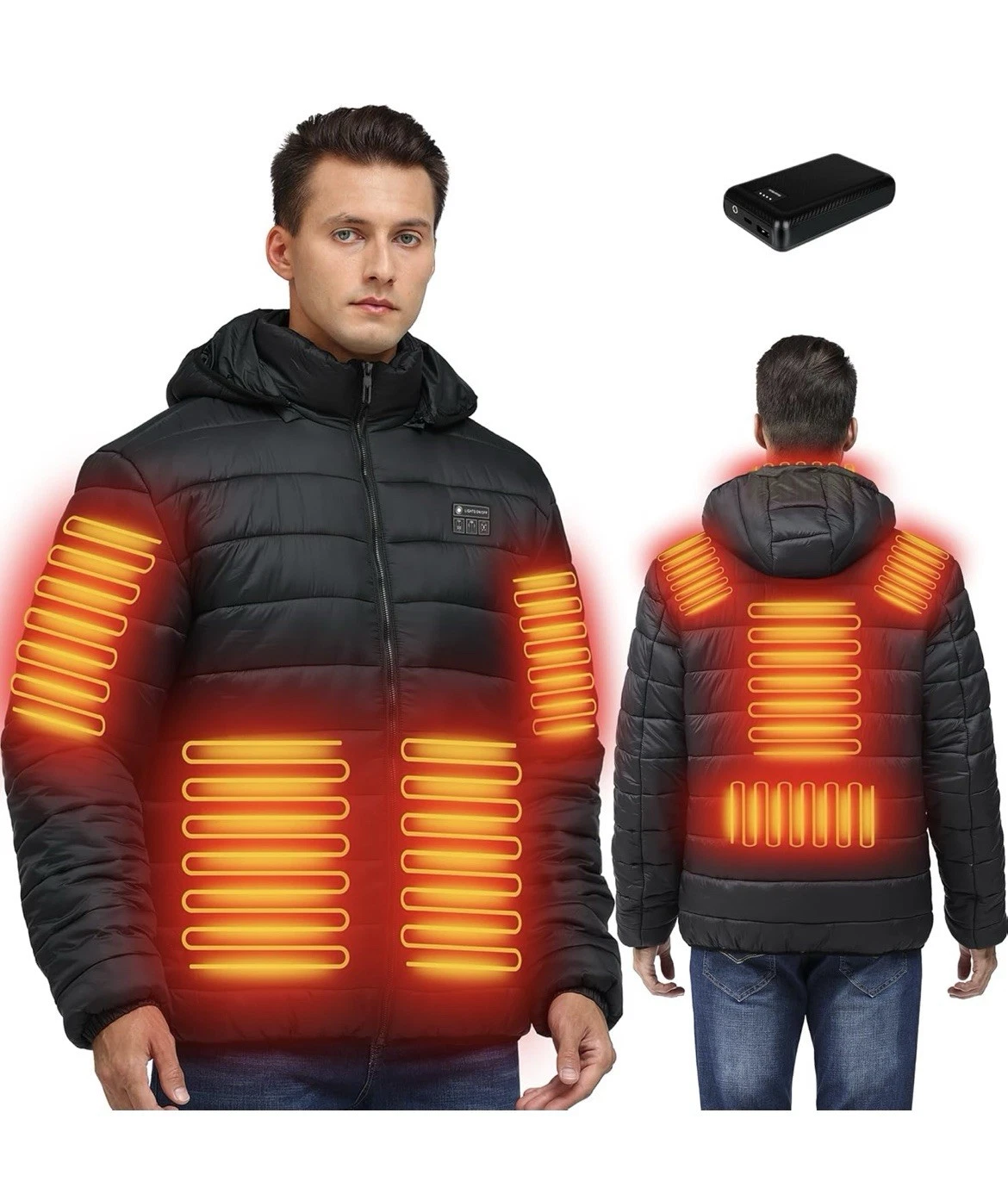 Heated Jacket for Men with 16000mAh Battery Pack, Windproof Soft Shell Electric
Opens in a new windo