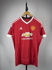 2015 Manchester United Adidas Home Jersey ClimaCool T Shirt Men’s M Size