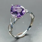 Fine Art ring Natural Amethyst Ring 925 Sterling Silver Size 7.5 /R473158