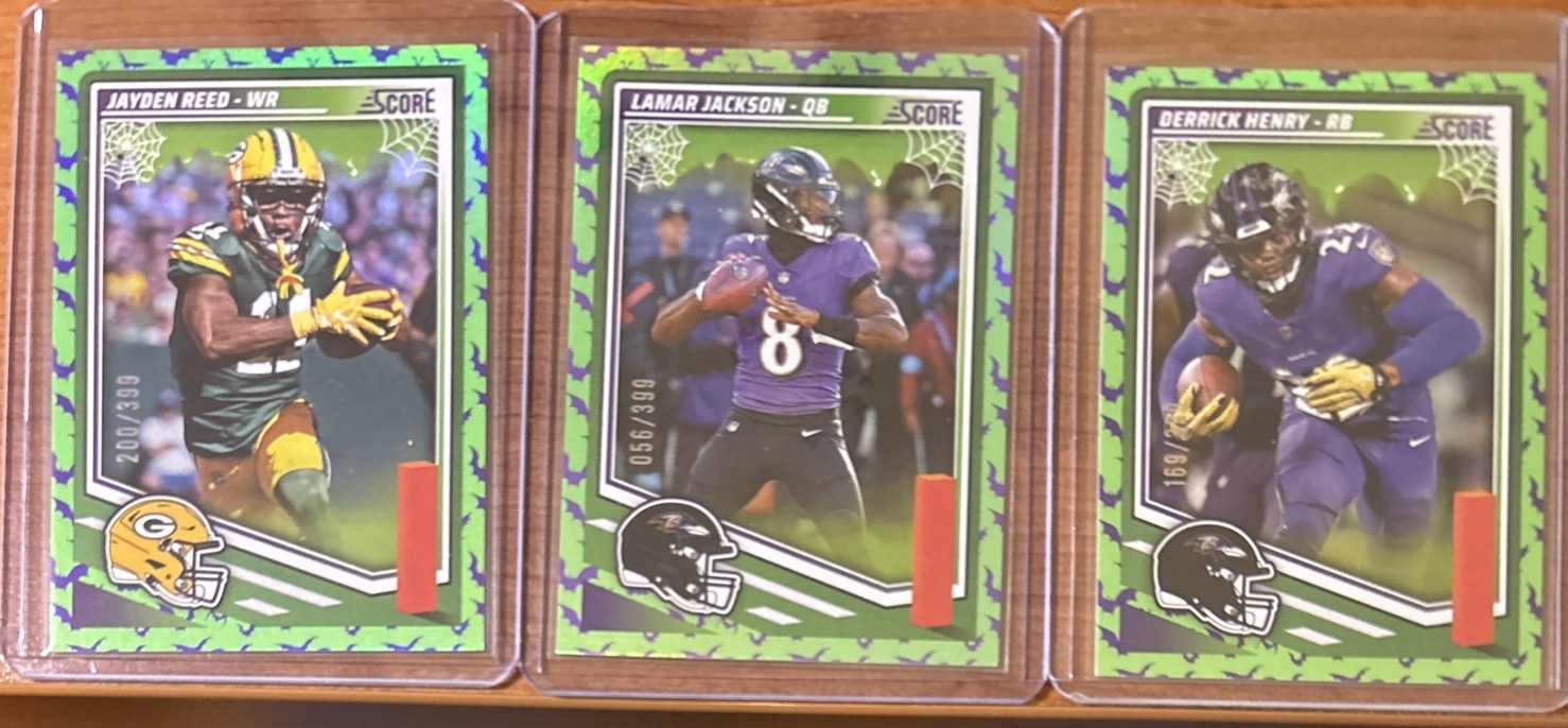 /399 Lamar Derrick Henry Panini 2025 Score a Treat Football 3ct Bat Parallel
