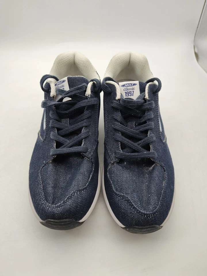 MBT 1997-Zapatos para caminar/de lona/tonificación de mezclilla azul-para mujer talla 8-8,5**USADOS DOS VECES** Foto 4 de 4