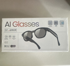G2 AI Smart Glasses w/ Wi-Fi, 8MP Camera, Image Recognition, Translation, Lenses