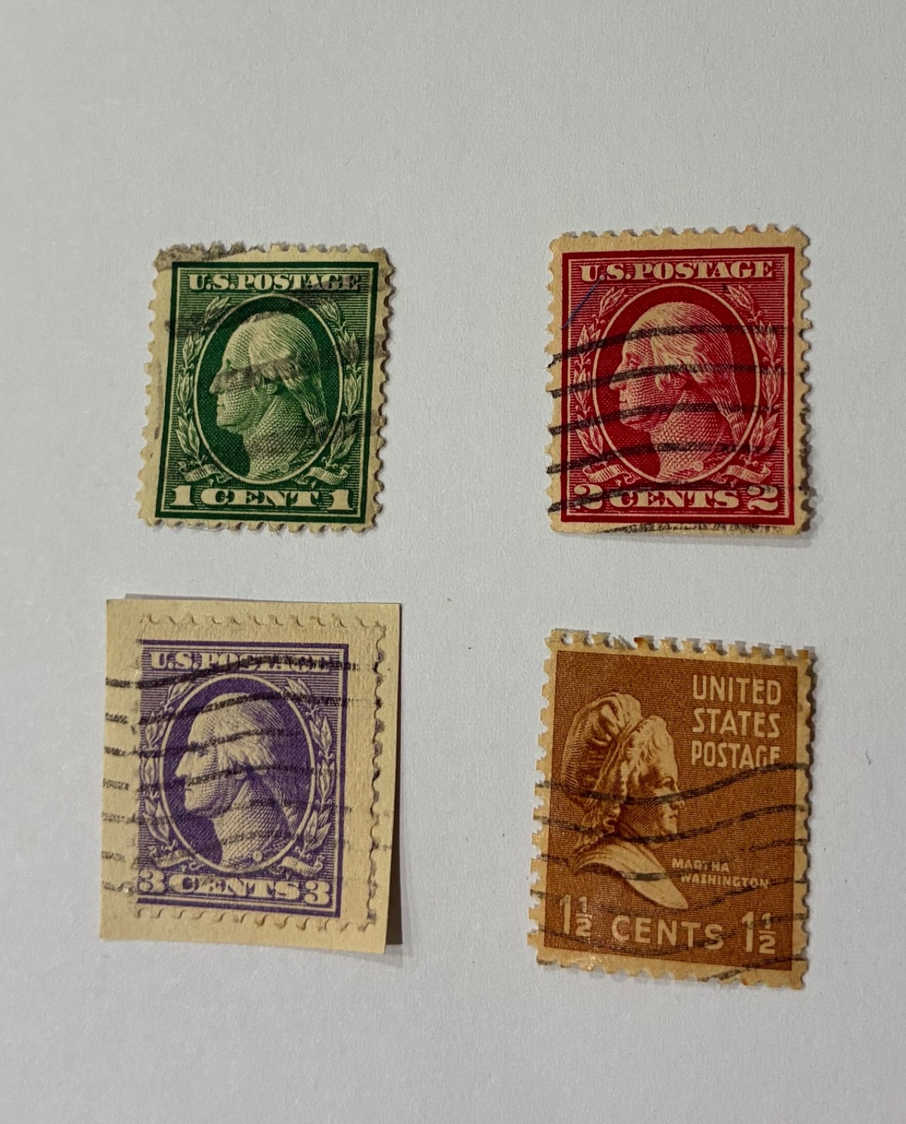 US Stamps Vintage - George Washington witn bonus Martha Washington 