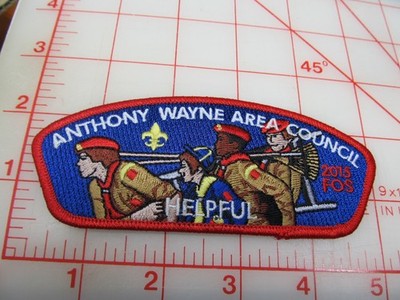 Anthony Wayne Area Council CSP collectible 2015 FOS HELPFUL patch (bQ)