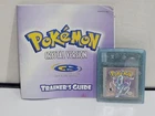 Nintendo Pokémon Crystal Game Boy Color 2001 Cartridge & Guide - Not Working