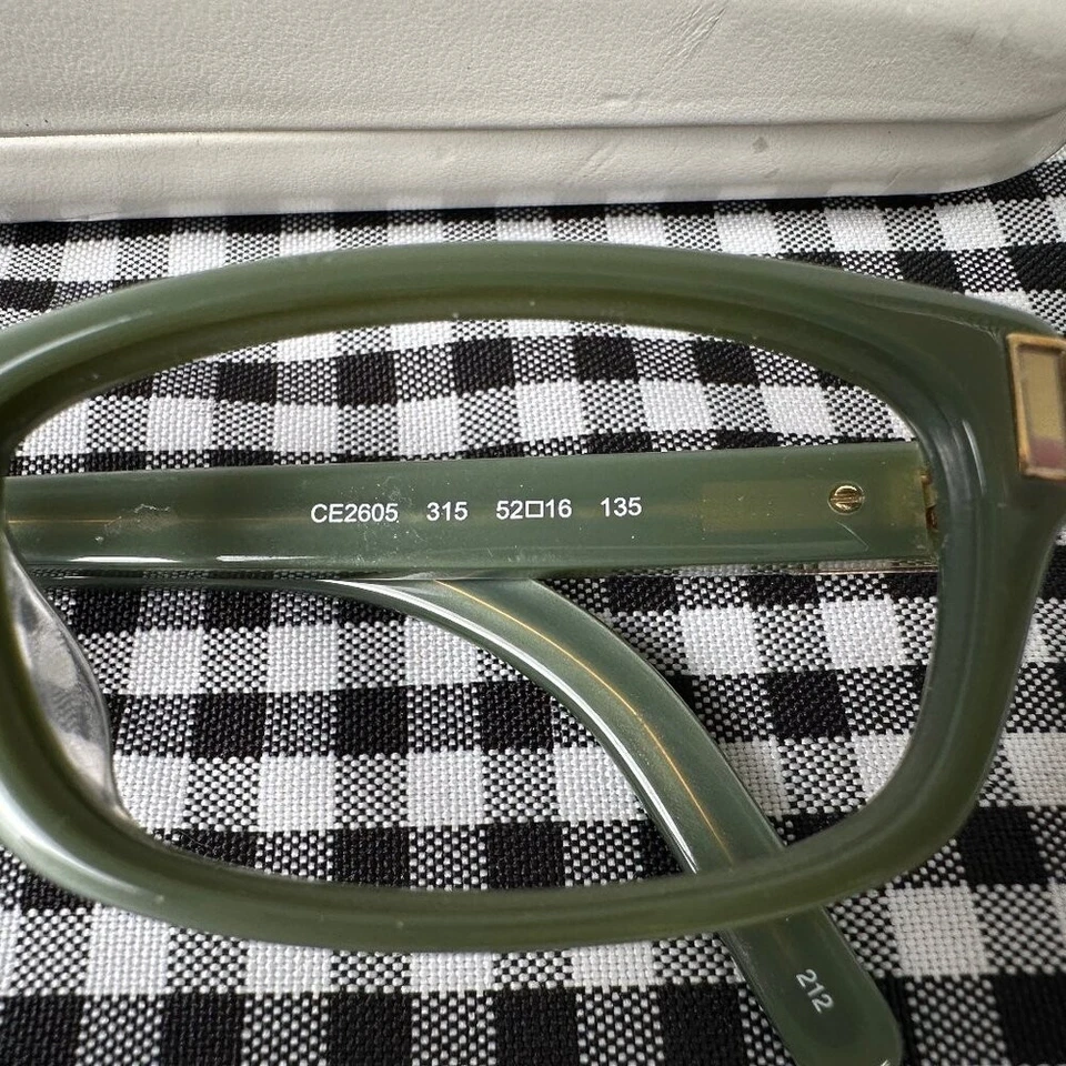 Chloé CE2605 Eyeglasses Rectangle Sage Green Made in Italy Frames Only - Image 2 of 4