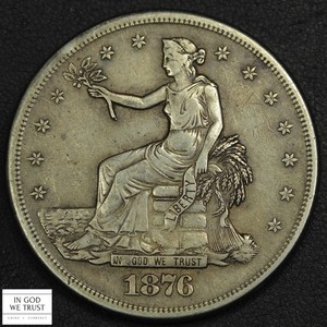 1876 S Trade Silver Dollar $1