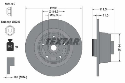 Textar 92309003 Bremsscheibe für RENAULT