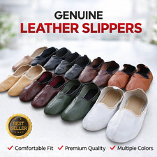 Genuine Leather Slippers Women Soft Sole Indoor Outdoor House Shoes